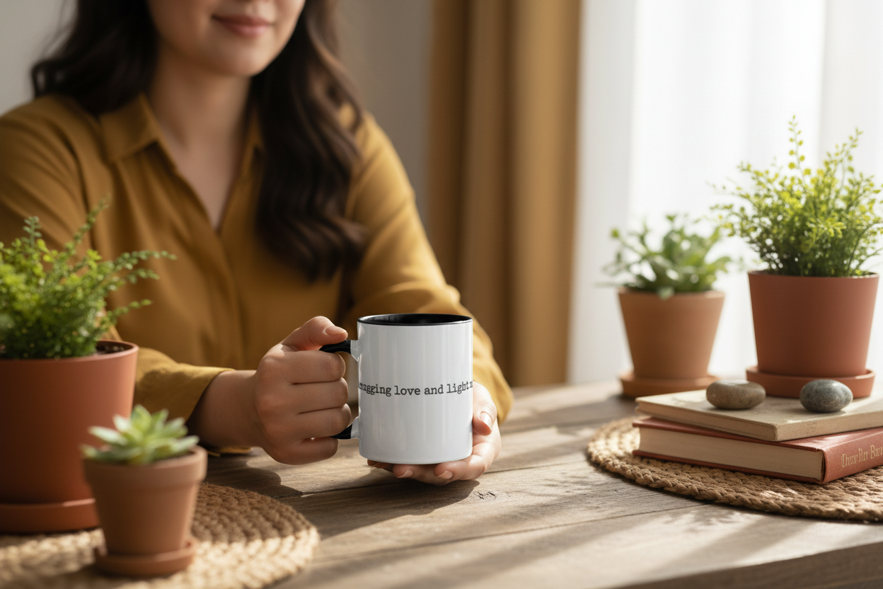 Magical Thug Mug - Wooden Table