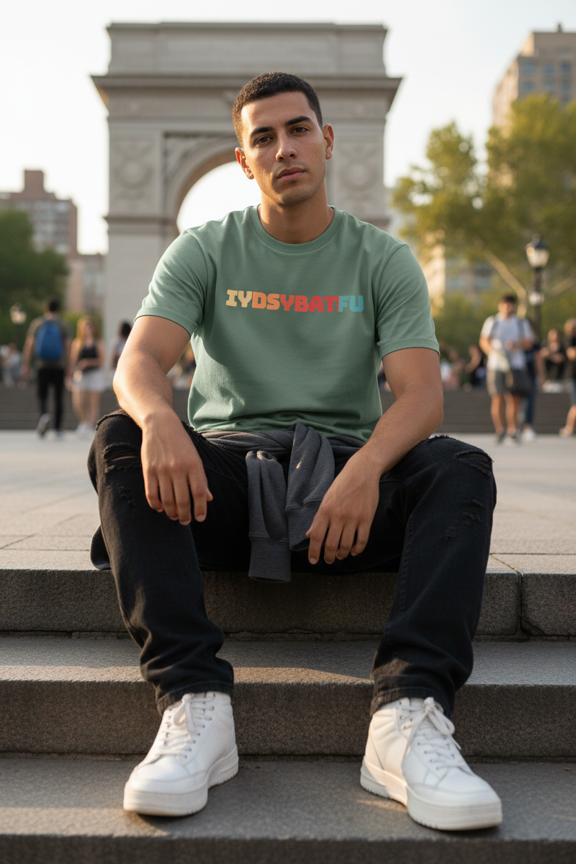 Sage green t-shirt - Washington Square Park